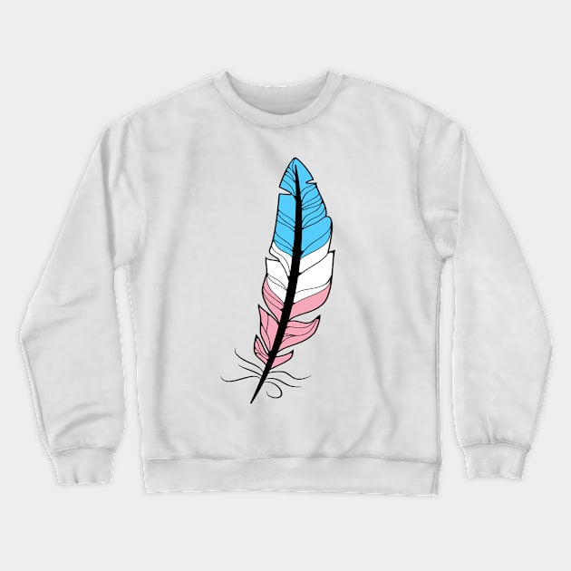 Trans Feather Crewneck Sweatshirt by Pridish